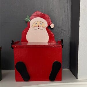 Festive Red Santa Decorative Box